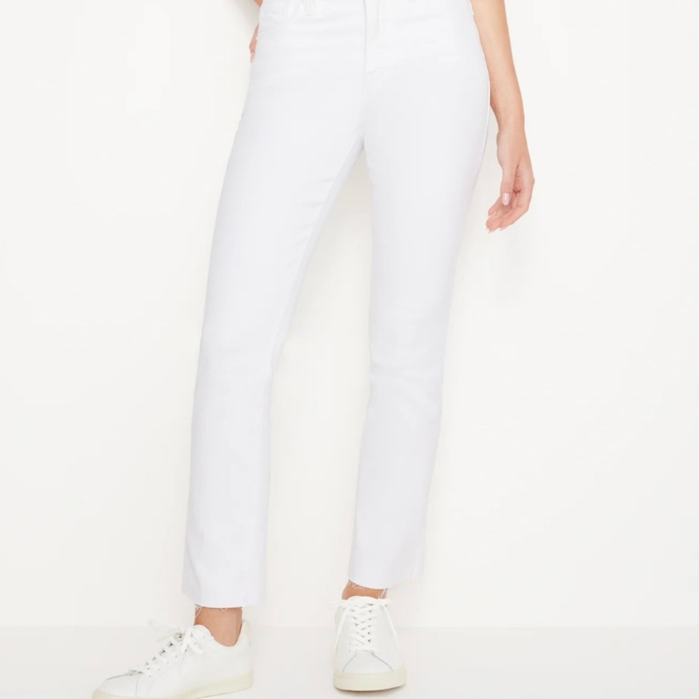 Good American White Straight Leg Jeans